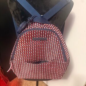 Tommy Hilfiger Red, Navy & White Patterned Mini Backpack